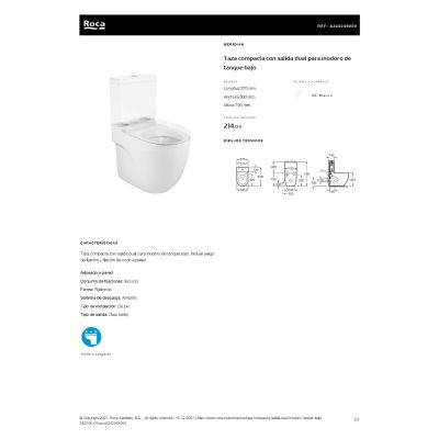 INODORO MERIDIAN COMPACTO T/BAJO S/DUAL