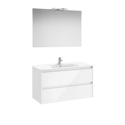 PACK UNIK TENET 100cm 2 CAJONES BLANCO BRILLO