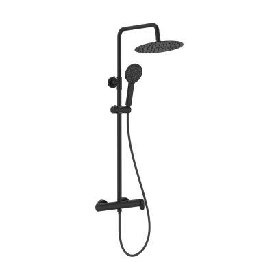 COLUMNA DUCHA VEGA PLUS ROUND NEGRO MATE