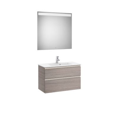 PACK UNIK THE GAP 80cm 2 CAJONES COMPACTO ROBLE CITY